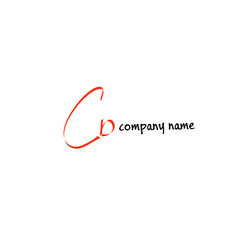 Obraz premium CD c d Initial handwriting creative fashion elegant design logo Sign Symbol template vector icon