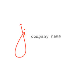 JI j i Initial handwriting creative fashion elegant design logo Sign Symbol template vector icon