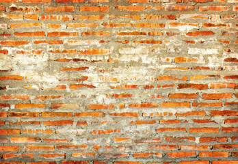 Brick wall with red brick