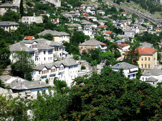 Panorama view of Gjirokastra, Albania