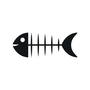 Fish skeleton icon design. vector illustration