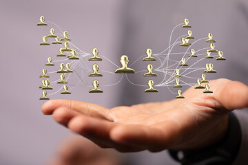 hierarchy connection team group digital