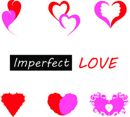 Unique Heart and Love Type Icon Set