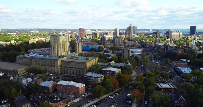 Aerial View Of Yale University Campus In New Haven, CT.