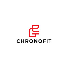 Letter CF Fitness logo design