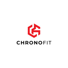 Letter CF Fitness logo design