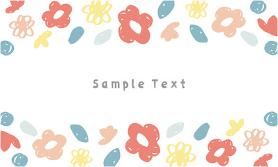 北欧風フレーム　花柄