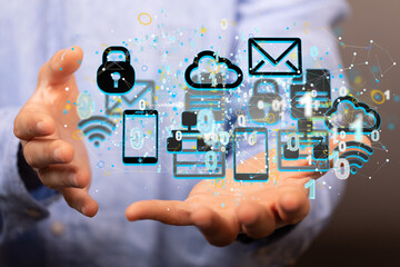 Clouding Big data cloud digital 3d