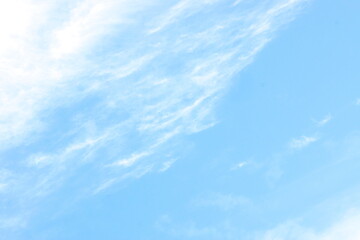 Fototapeta na wymiar blue sky background with fluffy white clouds. Beautiful landscape. Poster