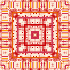 Square pattern mandala bandana geometric ornament decor