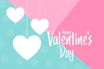 Happy Valentine's Day. Holiday concept. Template for background, banner, card, poster with text inscription. Vector EPS10 illustration.