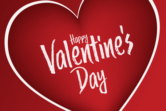 Happy Valentine's Day. Holiday concept. Template for background, banner, card, poster with text inscription. Vector EPS10 illustration.