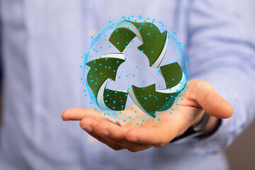 eco Concept of recycling - 3d rendering ecology