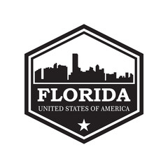 Obraz premium florida skyline silhouette vector logo