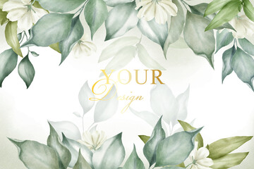 Editable Floral arrangement background for wedding invitation