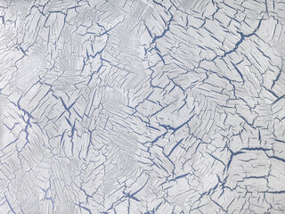 Texture of old background with decorative plaster white and blue colors.