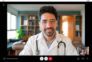Doctor on a video call with a patient.