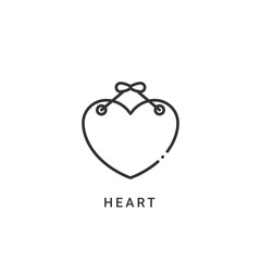 heart icon vector illustration. heart icon outline design.