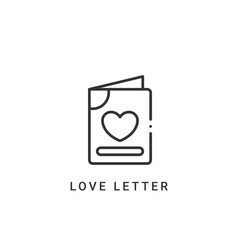 love letter icon vector illustration. love letter icon outline design.