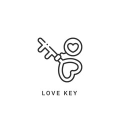 lovekey icon vector illustration. lovekey icon outline design.