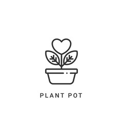 plant pot icon vector illustration. plant pot icon outline design.
