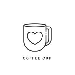 coffee cup icon vector illustration. coffee cup icon outline design.