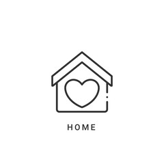 home love icon vector illustration. home love icon outline design.