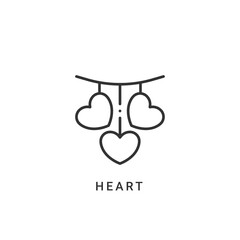 heart icon vector illustration. heart icon outline design.