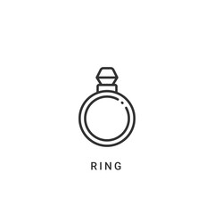 ring icon vector illustration. ring icon outline design.