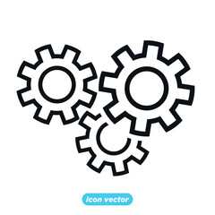 Gear icon template color editable. Gear settings symbol vector illustration for graphic and web design.