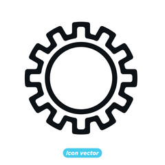 Gear icon template color editable. Gear settings symbol vector illustration for graphic and web design.