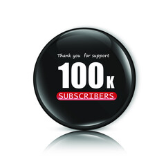 tag icon  100k button on  black