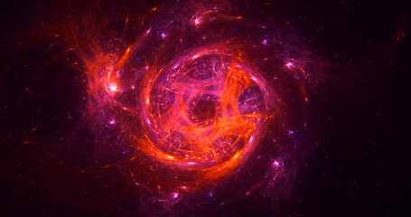 3D rendering abstract round light background