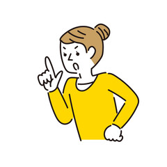 良くないことを子どもに注意する母親