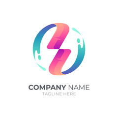 Letter S and water splash logo design template