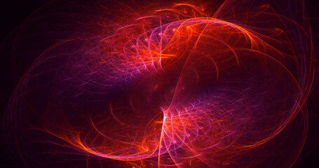 3D rendering abstract multicolor fractal light background