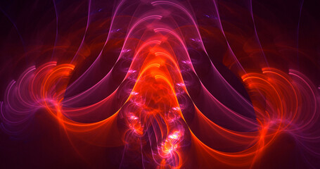 3D rendering abstract colorful fractal light background
