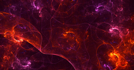 3D rendering abstract colorful fractal light background