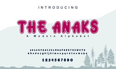 Obraz premium The Anaks font. Minimal modern alphabet fonts. Typography minimalist urban digital fashion future creative logo font. vector illustration