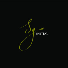 Obraz premium Sg in initial beauty monogram and elegant logo design