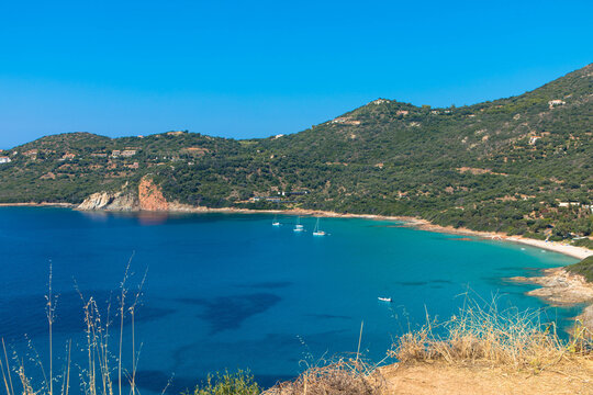 Spectaculare view of Golf de Sagone near Cargese, Corsica, France