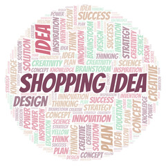 Fototapeta premium Shopping Idea typography word cloud create with the text only.