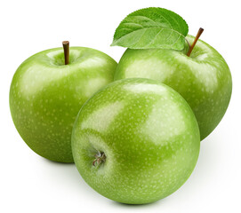 Isolated apple with leaf