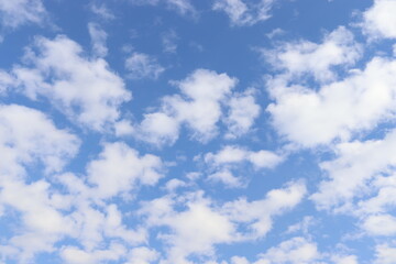 blue sky and white clouds, background

