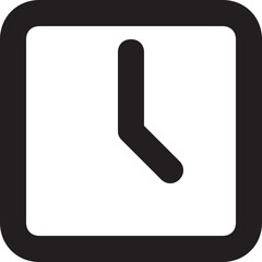 Clock Vector Line Icon