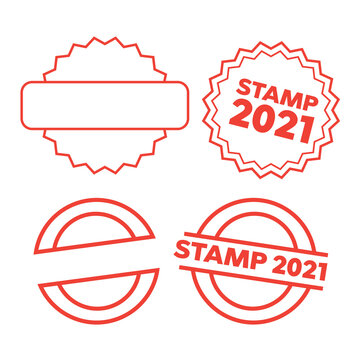 Set of Retro Stamps and Badges. Grunge Rubber Stamp. Circle Stamps