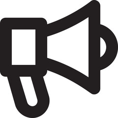 Bullhorn Vector Line Icon