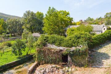 Fototapeta na wymiar View of historic houses in Blagaj. Bosnia and Herzegovina