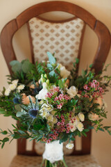 Flowers. An unusual bouquet of flowers. Wedding bouquets.A bouquet of roses.