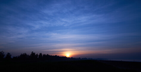 sunrise in the mountains